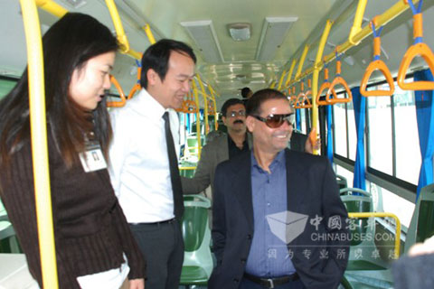 Bus model to be exported to India 