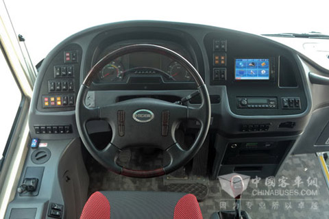 dashboard equipped with Higer G-BOS